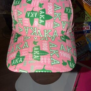 Pink and Green Logo Cap